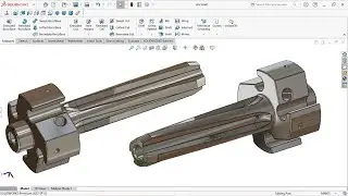 Solidworks tutorial | How to use twist command | Flex feature | Rifal shaft for hammer drill |