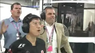 Massa and Hamilton Crash Indian GP Mr Bean Rowan Atkinson Funny Face