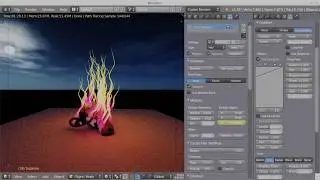 blender 2.79: Stylized fire from hair