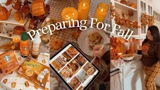 Preparing for Fall 🍂🎃🧸 pumpkin spice shopping, baking, cozy hobby haul, mood board & decorating