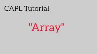 04 Array | CAPL Programming