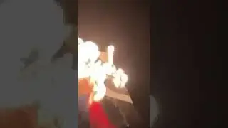 Красиво горит бункерный