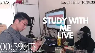 Study With Me Live Pomodoro 60/10🦍🌱