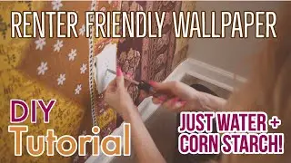 RENTER FRIENDLY WALLPAPER | EASY DIY FABRIC WALL | HOME UPGRADE IDEAS