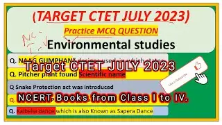 CTET 2023 || Environmental Studies NCERT class I to V || Complete Syllabus || #ctet2023