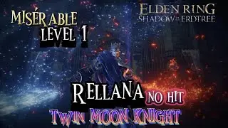 Elden Ring Shadows of the Erdtree : Rellana twin moon, Level 1, scadutree lvl 0, no hit