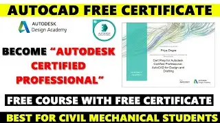 AutoCAD Free Certificate - Autodesk Certified Professional Certification - CAD Online Courses
