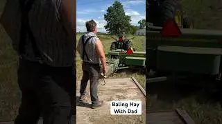Baling Hay with Dad #farming #dad #hay