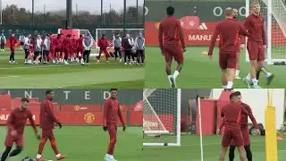 Manchester United training today, Casemiro and Reguilon trains for possible start with Copenhagen.