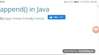 Append () in java
