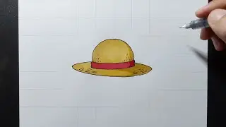 How to draw Luffy's Straw Hat