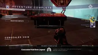 Concealed Void Legend Lost Sector on Europa - EXOTIC DROPPED *gasp* on my Hunter 1st try !!