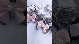 Банты на 1 сентября #bows #бантикившколу #школьныебантики #школа #творчество #серыебантики