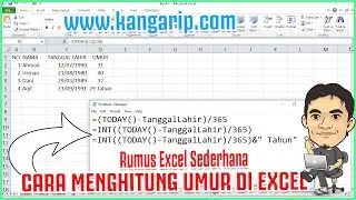 Cara Mudah Menghitung Umur di Excel - Rumus Menghitung Umur di Microsoft Excel Dengan CEPAT!