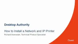 How to install a network and IP printer in Desktop Authority