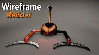 How to add a Wireframe Over Your Model in Blender - Blender Tutorial