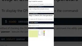 How to check CPU and HDD temperature in linux #shortvideo #linuxcommand #youtubeshort #technology
