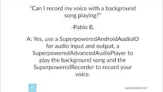 Superpowered Recorder and Superpowered Advanced Audio Player to record your voice.
