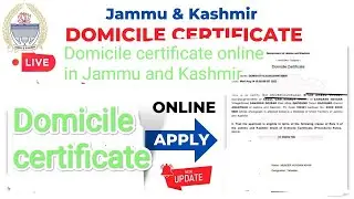 How To Apply For Domicile Certificate in Jammu and Kashmir online in 2023// Domicile certificate