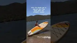When you finally get to take out the SUP after the longest winter!😆🌊🧡#paddleboard #summeractivity
