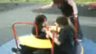 Helen vs Jo On A Roundabout =P