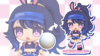 Nomad Sculpt + Blender Timelapse | 3D Chibi Comms Process 🐰