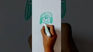 Cartoon Doll Drawing  #howtodraw #kidsdrawing #shorts @theartandcraftroom
