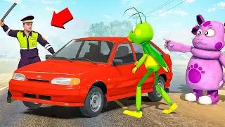 KUZYA STOLE ALL THE RUSSIAN CARS FROM THE TRAFFIC OFFICER in GTA 5! Luntik and His Friends in GTA 5