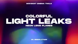 Colorful Light Leaks | Neon Lens Flares and Light Leaks (4K)