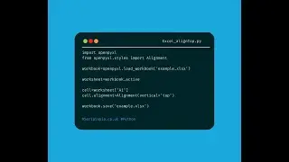 Python openpyxl - Vertically align cell to top