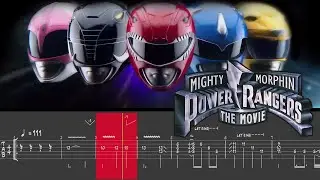 Mighty Morphin Power Rangers - The Movie Soundtrack - Guitar Tab Lesson Tutorial