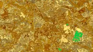 [4K] Liquid Gold Transition - Green Screen