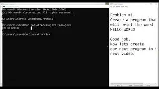 Java - Exercise #1: Printing Hello Word in the Command Line