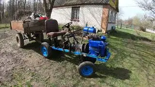 Міні трактор.Частина18.Фінал.Випробовування на ділі.Mini tractor. Part 18. Final. Testing in action.