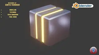 SCIFI STAINLESS  STEEL METAL CUBE 3D MODELLING || EEVEE RENDERING || BLENDER 2 9