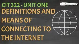 Introduction to Internet Programming CIT 322 - UNIT ONE