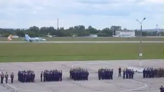 Посадка первого Су 30СМ для 14 Гв ИАП, аэр  Халино