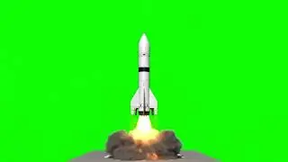 Rocket Launch (Green Screen for Video Editing) - Chroma Key Effect