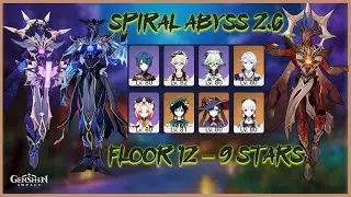 New Spiral Abyss 2.6 Floor 12 ft. Banner Characters Ayato, Venti and Ayaka - Genshin Impact