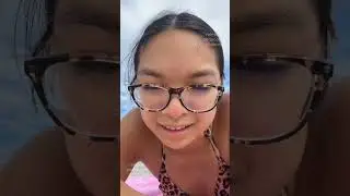 Routines🎉💕 young beautiful girl chill on the beach in leopard bikini👙