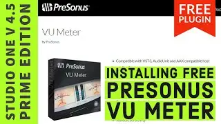 Installing Free PreSonus VU Meter in Studio One