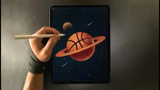 Basketball Planet 🏀Procreate Drawing