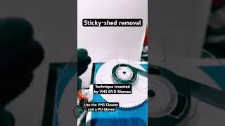 Sticky-shed removal with a VHS Cleaner 5.5. Technique invented by VHS DVD Manaus in 2017