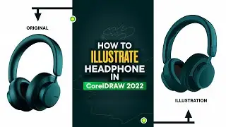 How to Vector Illustrate Headphone using the Pen Tool | CorelDraw 2022
