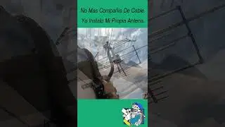 Intalando antena aerea. No mas cable!  #shorts #handyman #antenatv