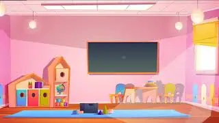 Playroom Classroom - HQ Cartoon Background Loop