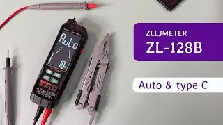 Мультиметр ZLLJMETER ZL-128B. Автомат и зарядка от USB type C