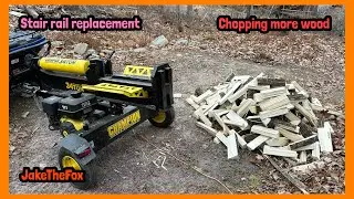 Replacing A Stair Rail, And Chopping More Of The Tree!