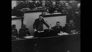 Hitler's speech to the Reichstag regarding the beginning of WW2 (1 September 1939)