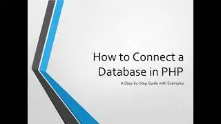 How to connect to database in PHP